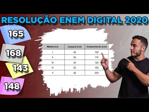 Thumbnail da aula: 🟢 Questão 165 - Caderno Azul | Geometria Plana | MATEMÁTICA ENEM DIGITAL 2020