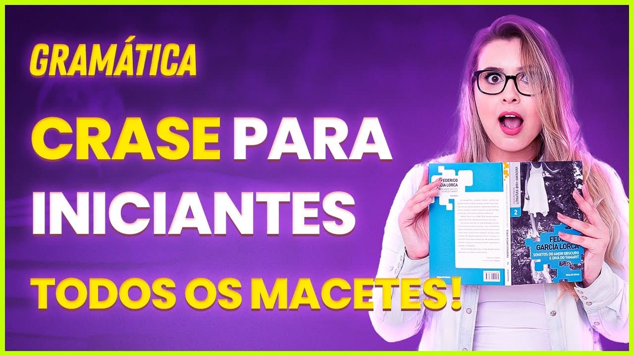 Thumbnail: CRASE PARA QUEM NÃO SABE NADA: aprenda todos os macetes e não erre nunca mais. - Profa. Pamba