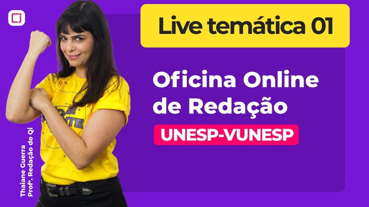 Thumbnail: Redação UNESP-VUNESP LIVE 01 | Oficina Online