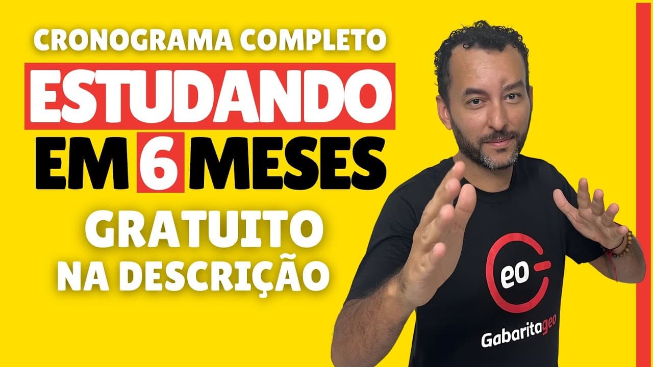 Thumbnail: Cronograma de 6 MESES para o ENEM 2024 e FUVEST 2025