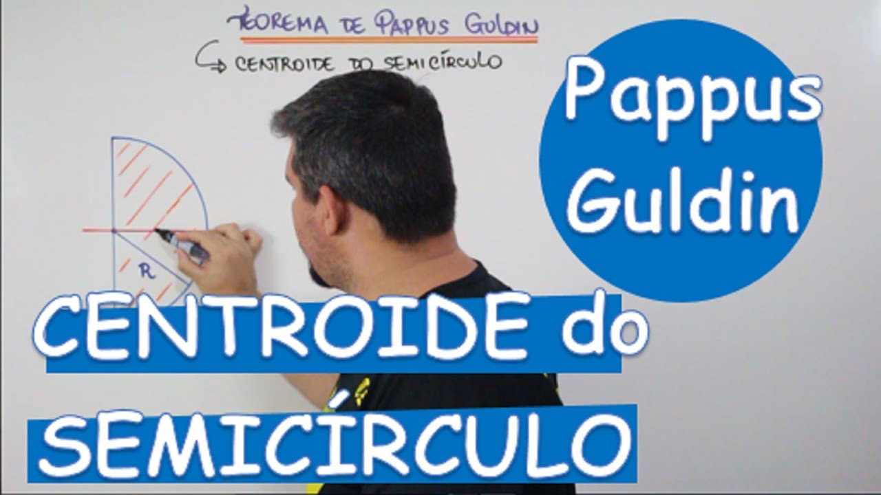 Thumbnail: TEOREMA DE PAPPUS GULDIN - CENTROIDE DO SEMICÍRCULO (AULA 16/16)