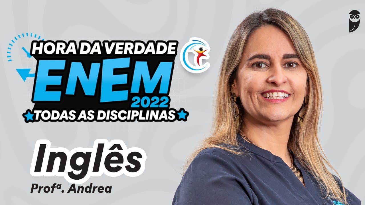 Thumbnail: Inglês - Semana da Aprovação ENEM 2022 -Prof. Andrea Belo