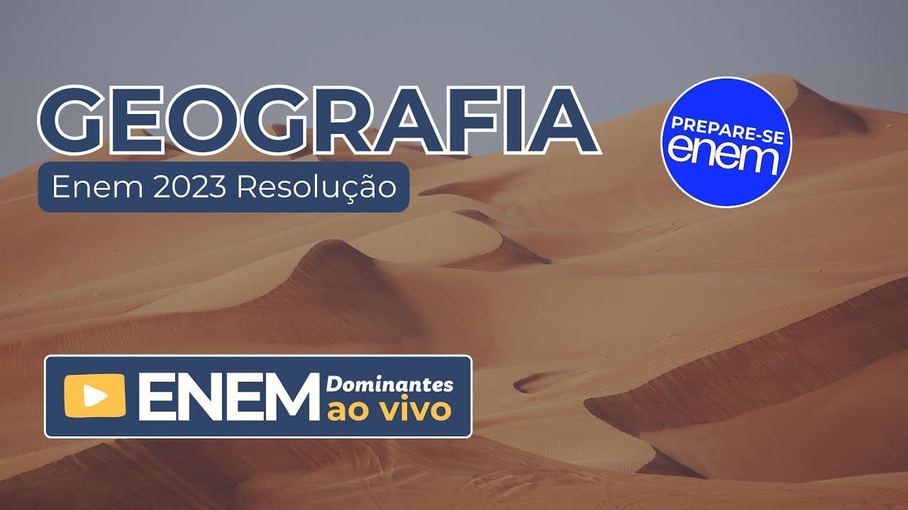 Thumbnail: Geografia Enem 2023 Resolução! Aula ao vivo Intensivo Enem