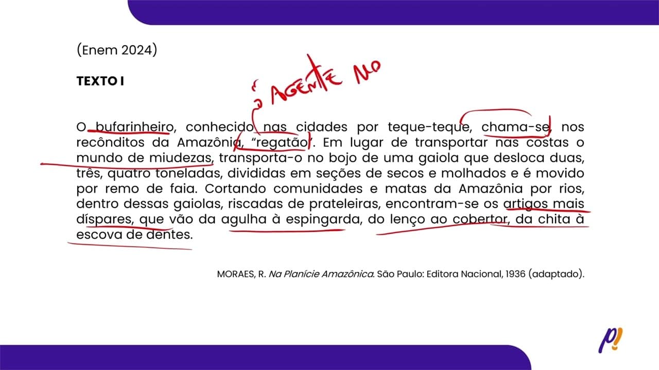Thumbnail: ENEM 2024 - BRASIL IMPERIAL| O bufarinheiro, conhecido nas cidades por teque-teque, chama-se...