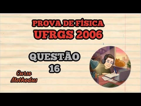 Thumbnail da aula: 16 de 2006 da prova de física da UFRGS - A figura abaixo representa um circuito elétrico com três