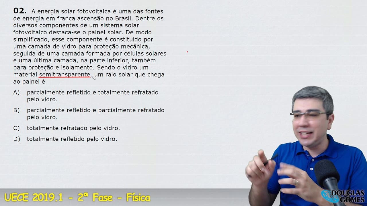 Thumbnail: Correção/resolução Vestibular UECE 2019.1 FASE 2 Q.02