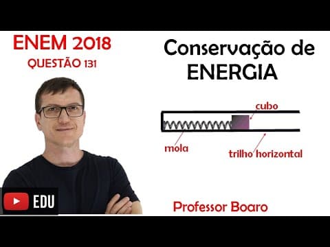 Thumbnail da aula: CONSERVAÇÃO DE ENERGIA MECÂNICA - ENEM 2018 FÍSICA MECÂNICA - QUESTÃO 131 Prova Azul