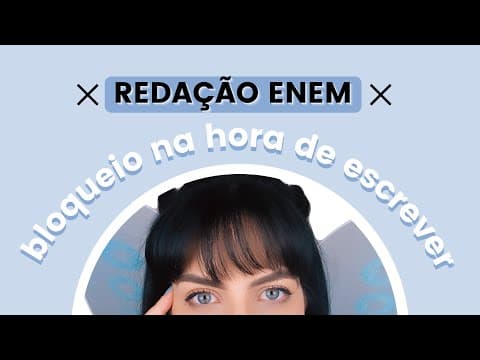 Thumbnail da aula: Não consigo escrever redação, e agora?