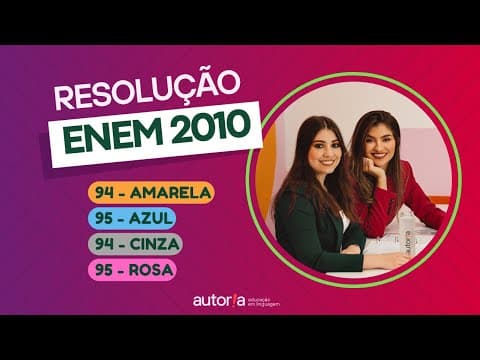 Thumbnail da aula: Enem 2010 - Autoria Linguagem - Questão 94 (Espanhol) | Linguagens, prova amarela