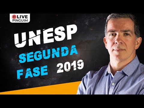 Thumbnail da aula: UNESP Segunda Fase 2019 | RESOLUÇÃO de FÍSICA | Professor Pinguim