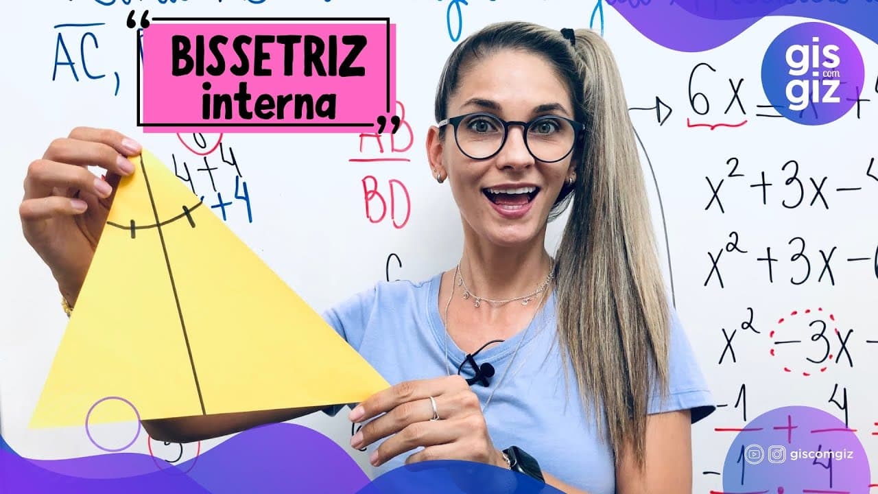Thumbnail: BISSETRIZ INTERNA DE UM TRIÂNGULO \Prof.Gis/