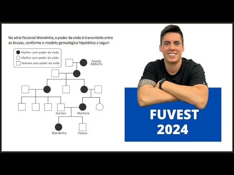 Thumbnail da aula: BIOLOGIA FUVEST 2024! "Na série ficcional Wandinha, o poder da visão..."