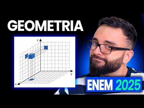 Thumbnail da aula: Resolução Enem 2025 - Prova amarela 144 -  Em um jogo de computador um cubo se encontra inicialmente