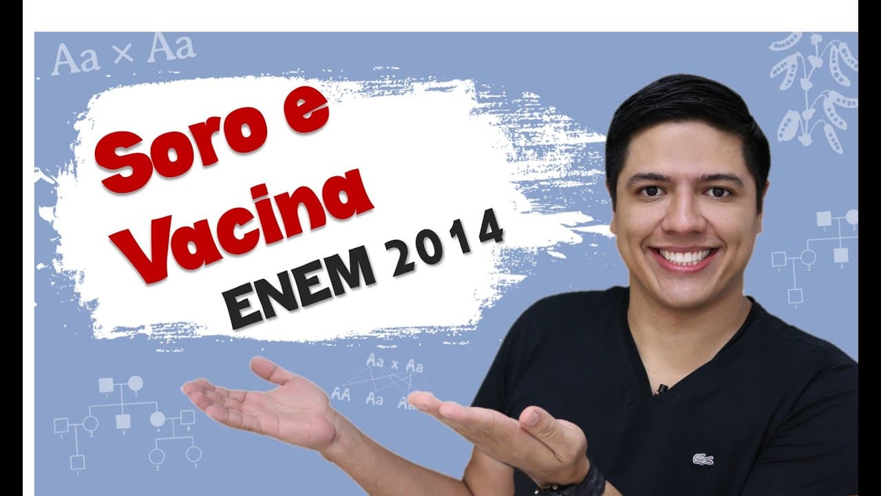 Thumbnail: ENEM 2014 Biologia - Soro e Vacina - Imunidade - Prof. Kennedy Ramos