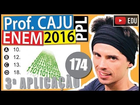 Thumbnail da aula: [ENEM 2016 PPL] 174 📓 ANÁLISE COMBINATÓRIA Computadores utilizam, por padrão, dados em formato