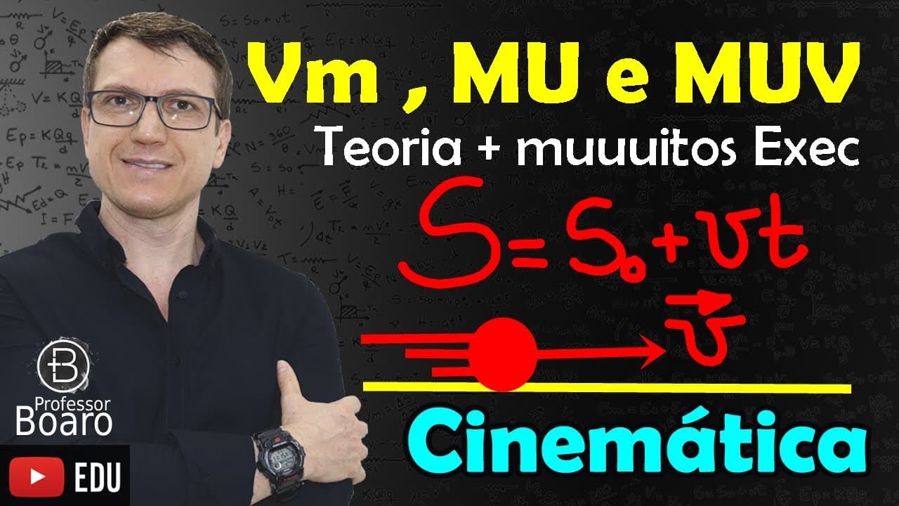 Thumbnail: Velocidade Média - Movimento Uniforme - Movimento Unif.  Variado   REVISÃO CINEMÁTICA (Teoria + Exc)