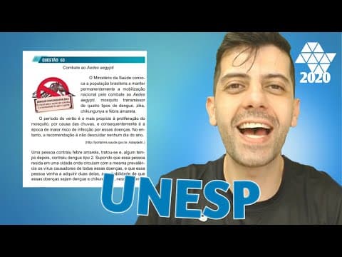 Thumbnail da aula: UNESP 2020 - Q63 Mat - Combate ao Aedes aegypti