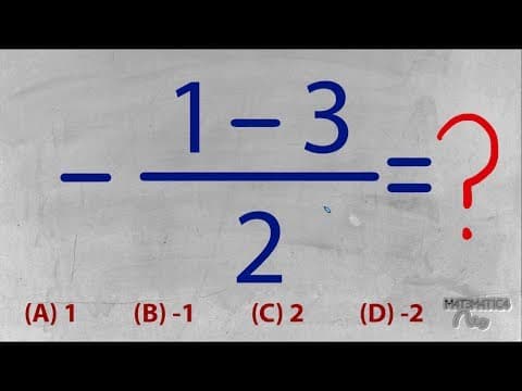 Thumbnail da aula: POLÊMICA: Sinal de Menos na Frente da Fração