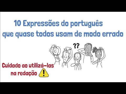 Thumbnail da aula: 10 expressões do português que quase todas as pessoas usam de modo incorreto | Desenhando a Solução