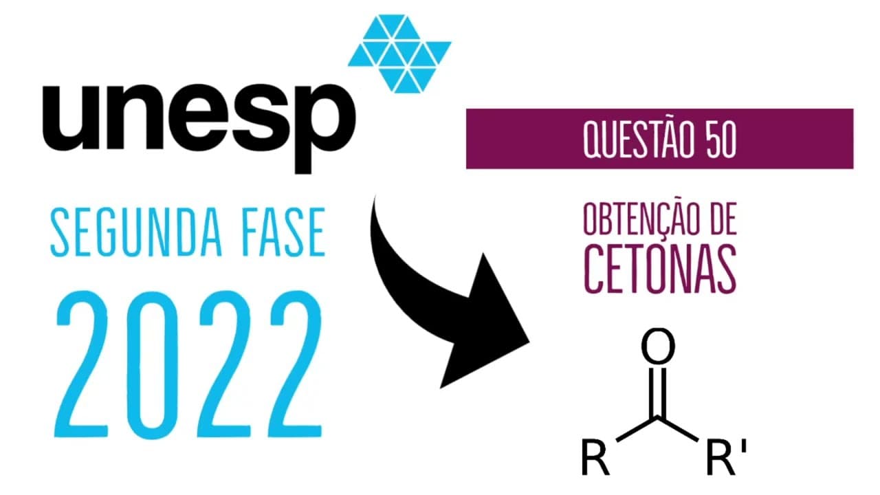 Thumbnail: UNESP 2022 | SEGUNDA FASE | QUESTÃO 50 | CETONAS