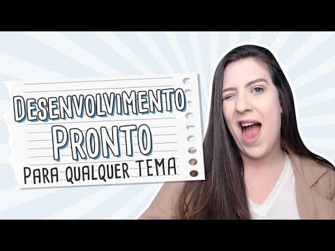 Thumbnail da aula: 2 MODELOS de DESENVOLVIMENTO para QUALQUER TEMA da redação