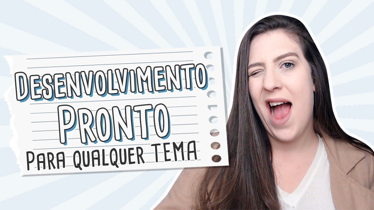 Thumbnail: 2 MODELOS de DESENVOLVIMENTO para QUALQUER TEMA da redação