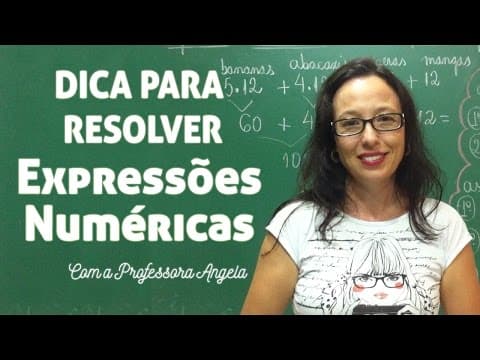 Thumbnail da aula: Dica Para Resolver Expressões Numéricas - Vivendo a Matemática com a Professora Angela