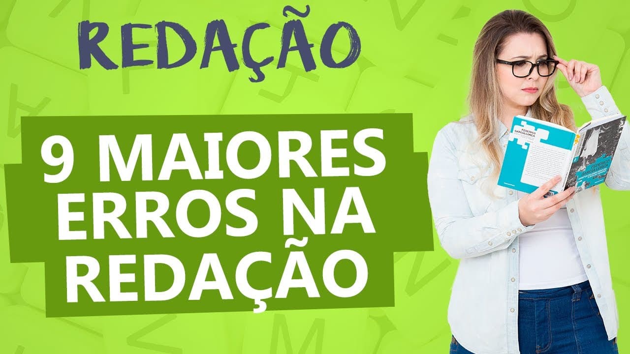Thumbnail: 9 ERROS PRATICADOS NA REDAÇÃO - Aula 5 - Profa. Pamba - Redação