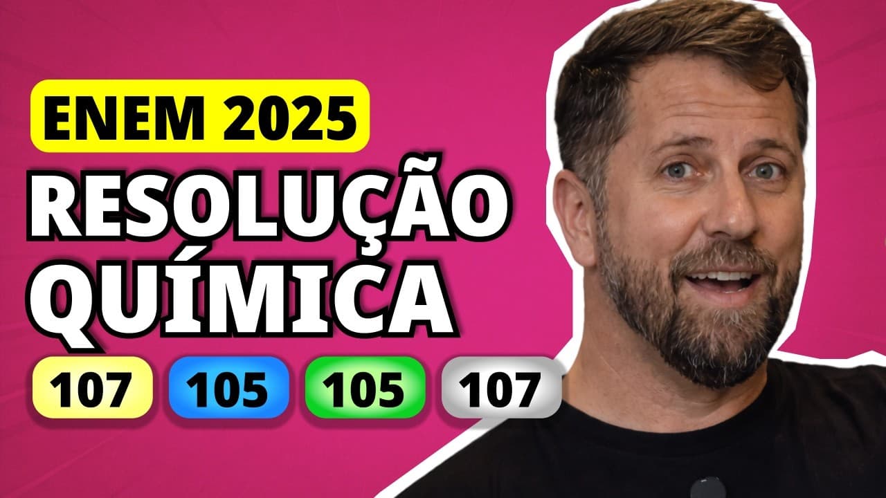 Thumbnail: ENEM 2025 QUÍMICA – Questão 107 | As usinas termonucleares são aquelas que produzem energia elétrica