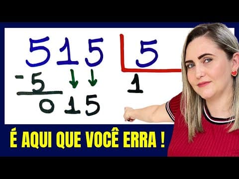 Thumbnail da aula: 😱😱ESSE É O MOTIVO DE VOCÊ ERRAR DIVISÃO!!! Matemática básica todo dia!!
