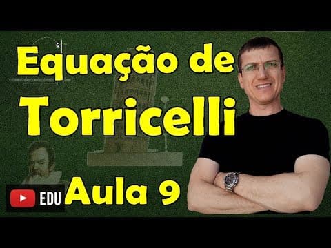 Thumbnail da aula: Equação de TORRICELLI (MUV) - Cinemática Escalar - Aula 9 - Prof. Marcelo Boaro