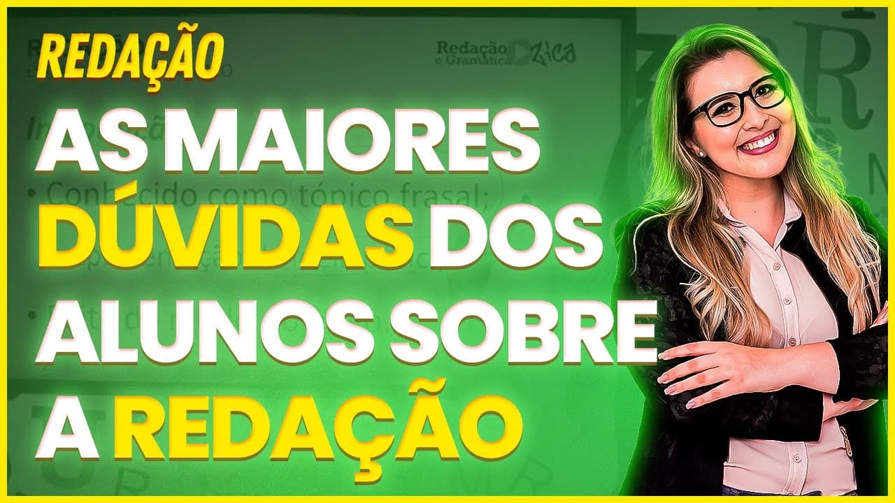 Thumbnail: RESPONDENDO DÚVIDAS DOS ALUNOS SOBRE A REDAÇÃO - Professora Pamba