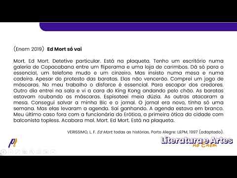 Thumbnail da aula: ENEM 2019 - Séculos XX e XXI | Ed Mort só vai Mort. Ed Mort. Detetive particular...