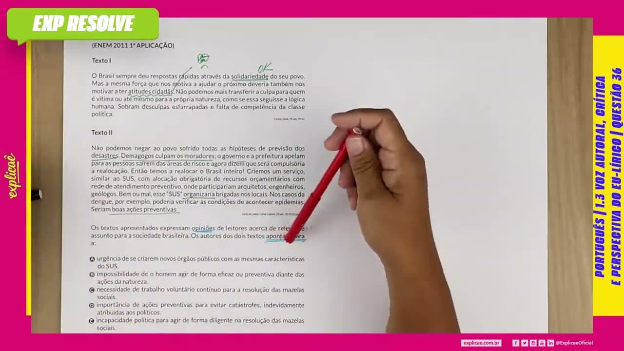 Thumbnail: OS TEXTOS APRESENTADOS EXPRESSAM OPINIÕES DE (...) | VOZ AUTORAL, CRÍTICA E PERSPECTIVA DO EU LÍRICO