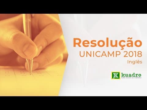 Thumbnail da aula: Inglês - Resolução Unicamp 2018 - Ana Catarina Hemann