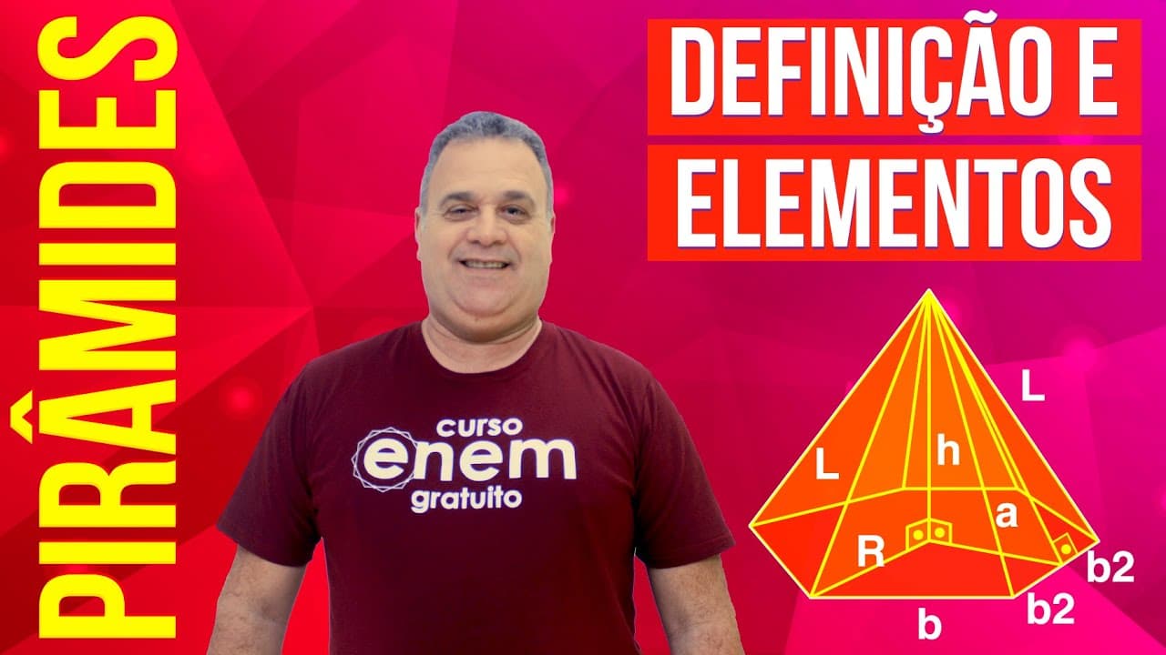 Thumbnail: PIRÂMIDES: DEFINIÇÃO E ELEMENTOS | Geometria espacial | Resumo de Matemática para o Enem