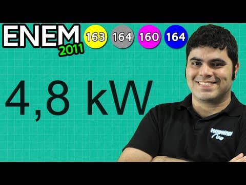 Thumbnail da aula: ENEM 2011 Matemática #29 - Regra de Três Simples e Economia de Energia Elétrica