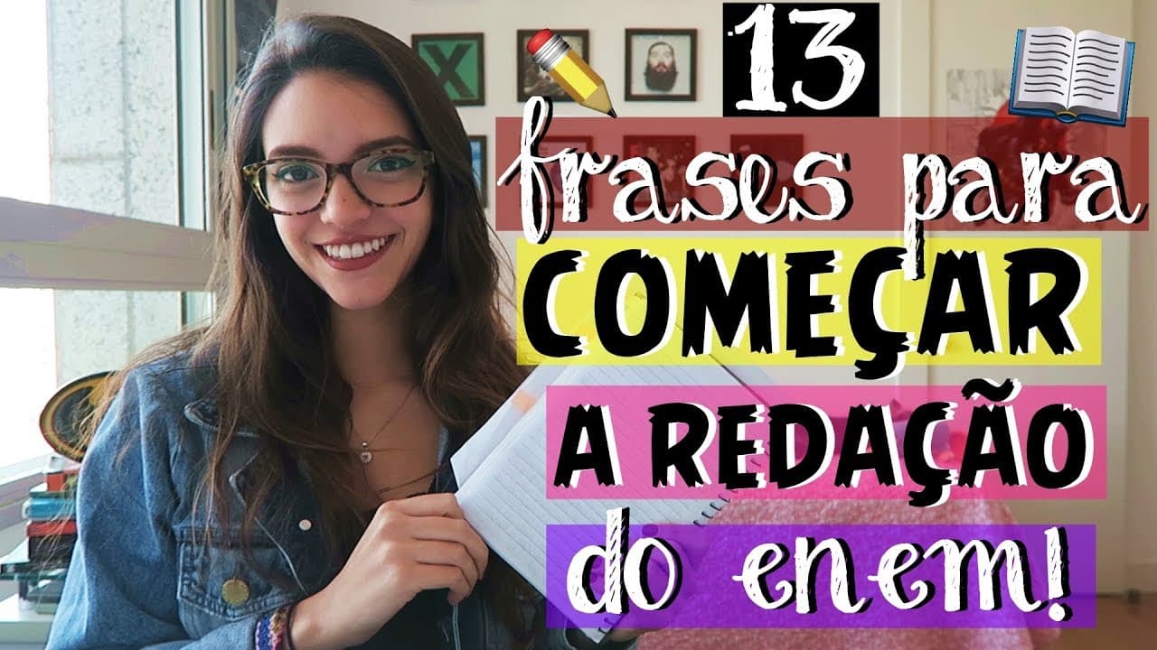 Thumbnail: FRASES PRONTAS E FORMAS DE COMEÇAR A SUA REDAÇÃO - Débora Aladim