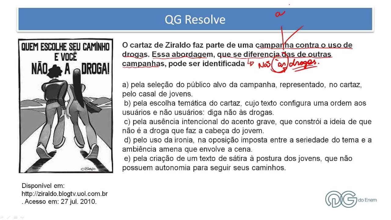Thumbnail: Português - Uso da crase e a construção de sentidos no texto - ENEM