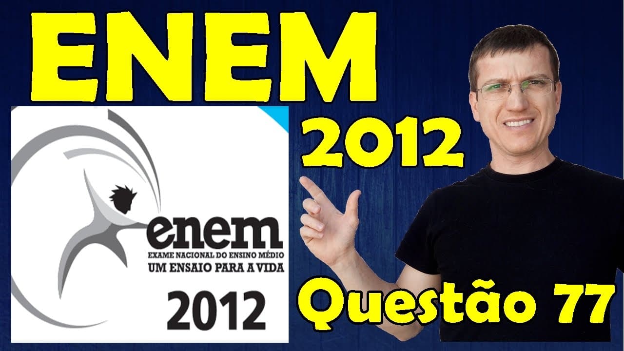 Thumbnail: 77 - ENEM 2012 - Physics - Mechanics - Question 77 solved (Blue Booklet) - Prof. Marcelo Boaro