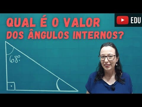 Thumbnail da aula: Soma dos ângulos Internos de um Triângulo - Professora Angela