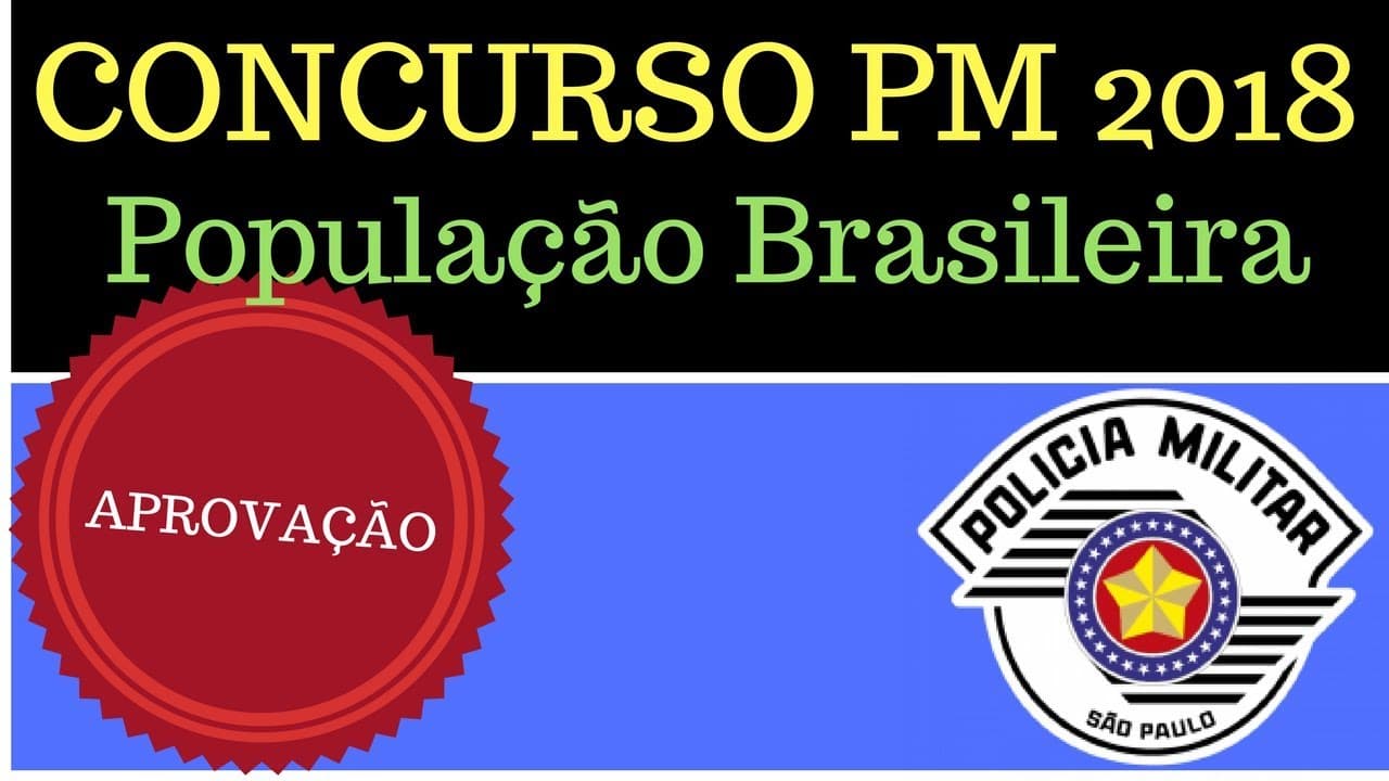 Thumbnail: Aula de Geografia para o Concurso da PM SP 2019 - População Brasileira