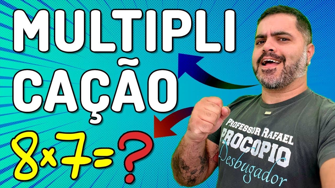 Thumbnail: 🟦 MULTIPLICAÇÃO COM REGRA DOS SINAIS | Matemática Básica do Zero | Aula 2