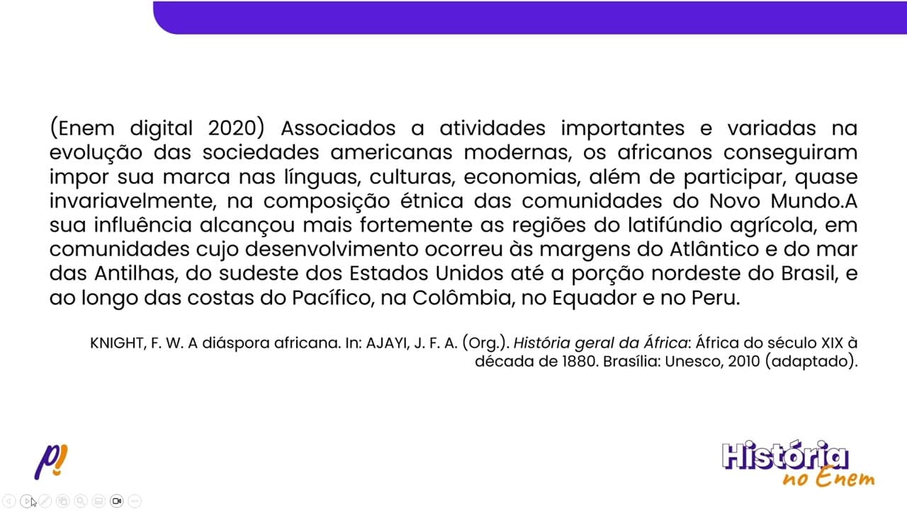 Thumbnail: ENEM DIGITAL 2020 - IDADE MODERNA: AS REVOLUÇÕES QUE MUDARAM O MUNDO | Associados a atividades...