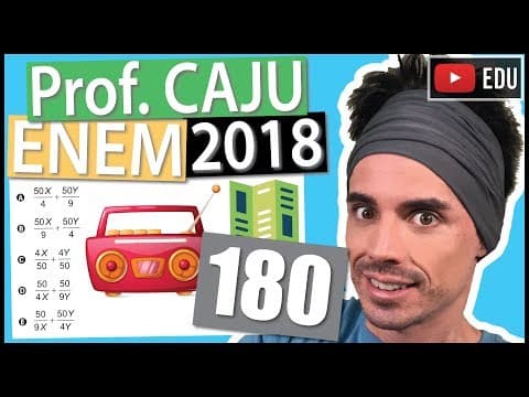 Thumbnail da aula: [ENEM 2018] 180 📓 REGRA DE TRÊS Uma empresa deseja iniciar uma campanha publicitária divulgando