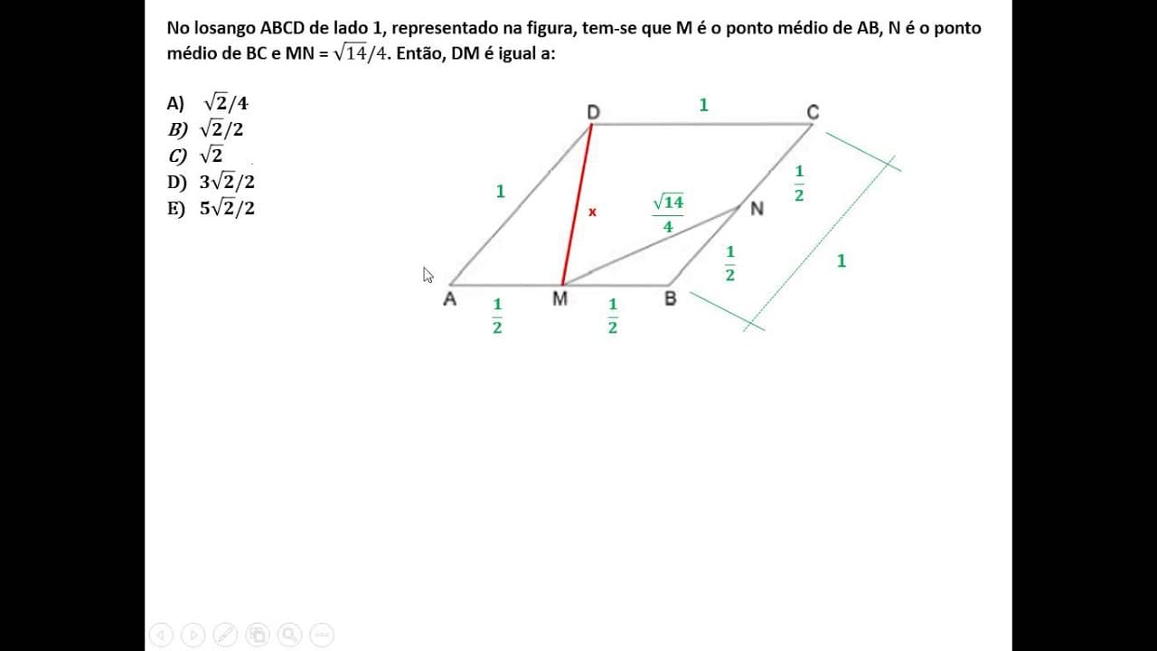 Thumbnail: Fuvest 2011 - Matemática - Resolução de exercício (3/10) - Abordagem não tradicional