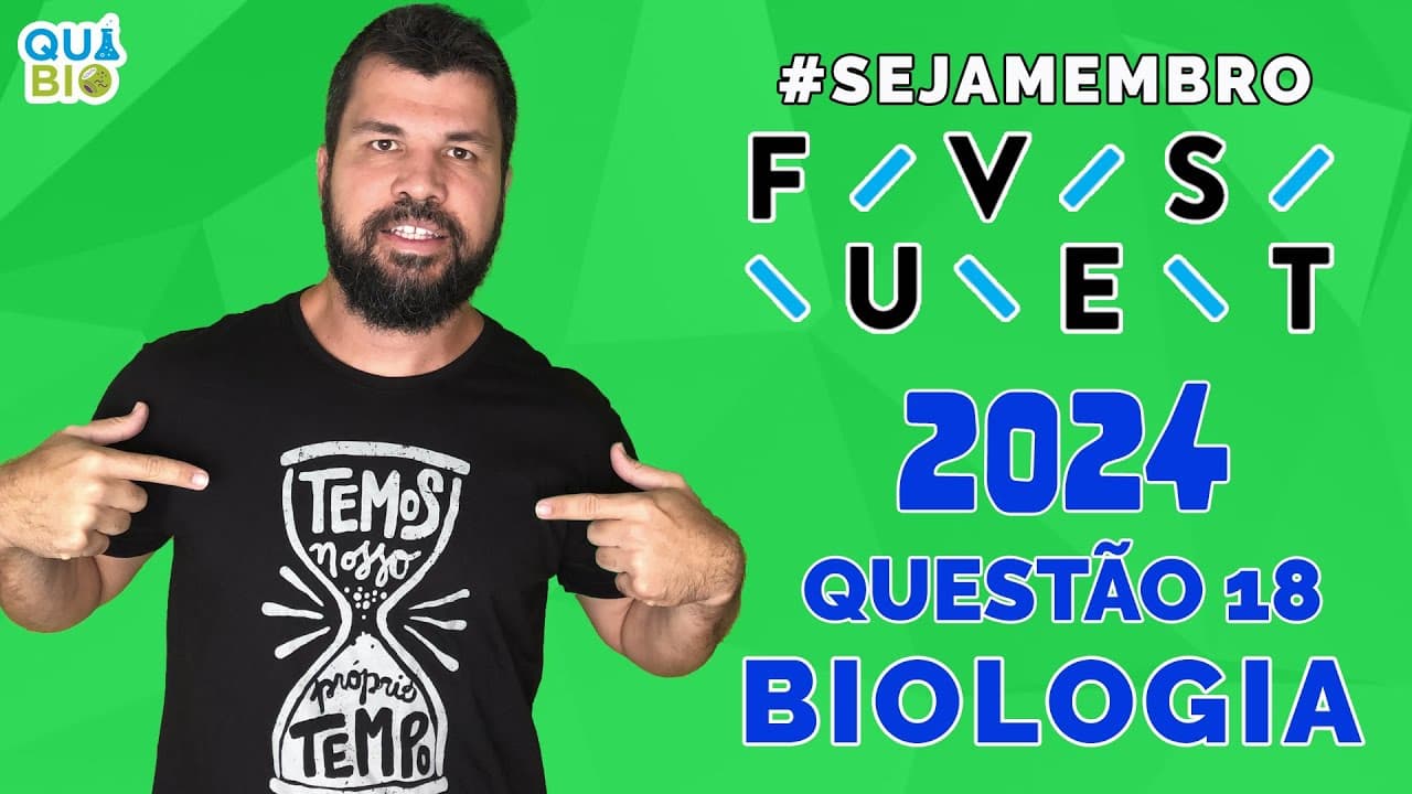 Thumbnail: FUVEST 2024 - Questão 18 - Em 2023 a imprensa mundial anunciou a criação da almôndega de carne de