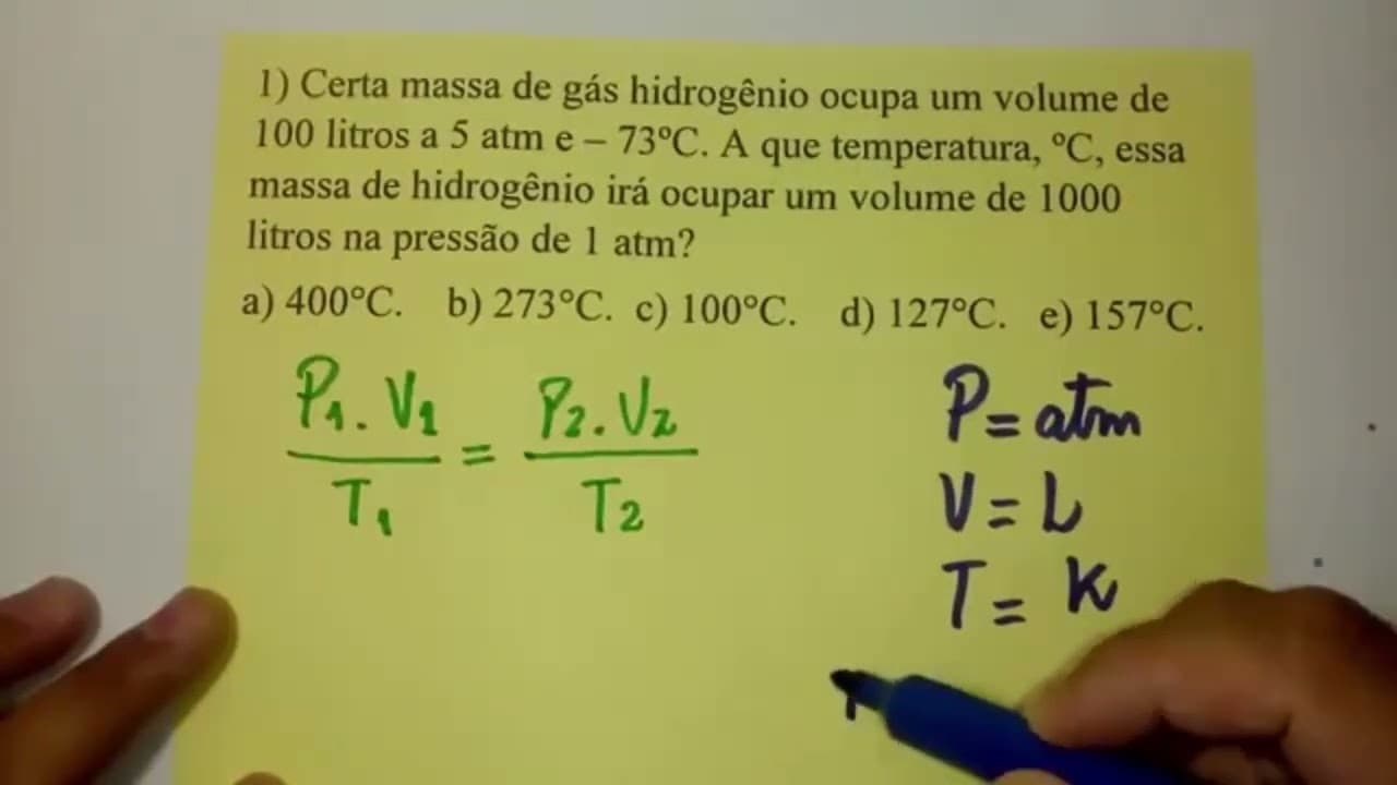 Thumbnail: Equação Geral dos Gases - Exercício Resolvido e comentado