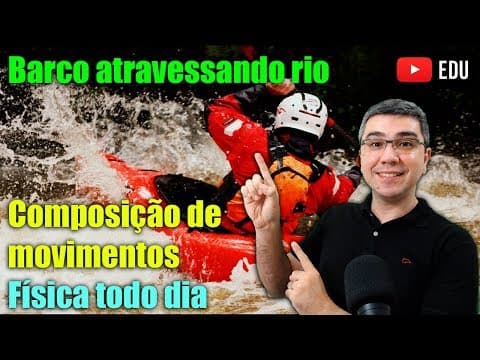 Thumbnail da aula: Atravessando o rio | Barco | Composição de movimentos | Velocidade relativa