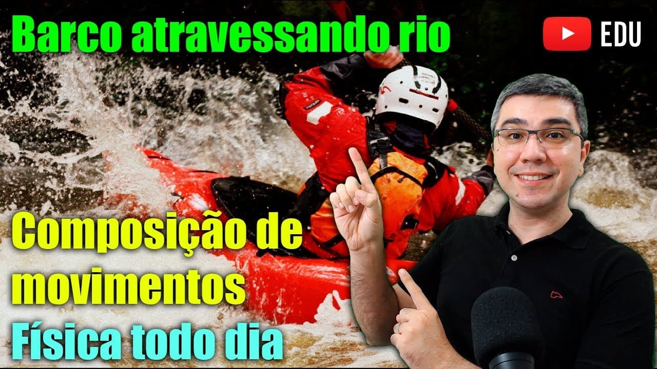Thumbnail: Atravessando o rio | Barco | Composição de movimentos | Velocidade relativa